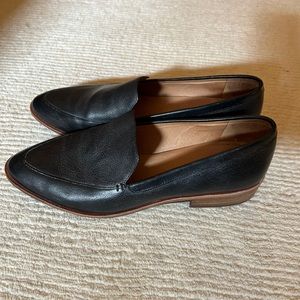 Madewell black leather loafers